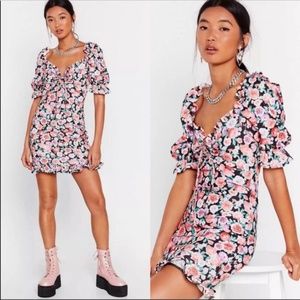 Nasty Gal Puff Sleeve Dress